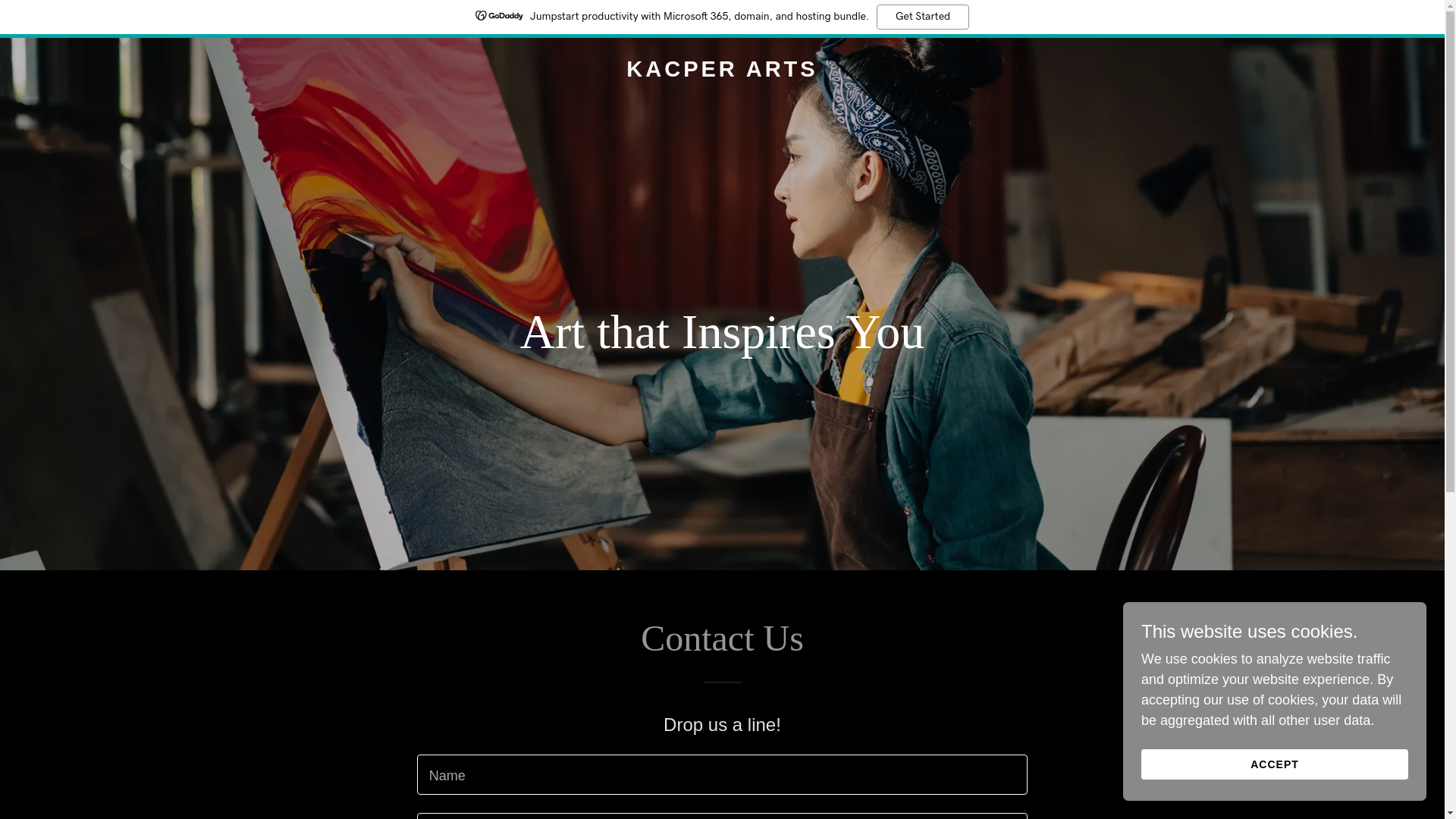 website screenshot of https://kacperarts.com/