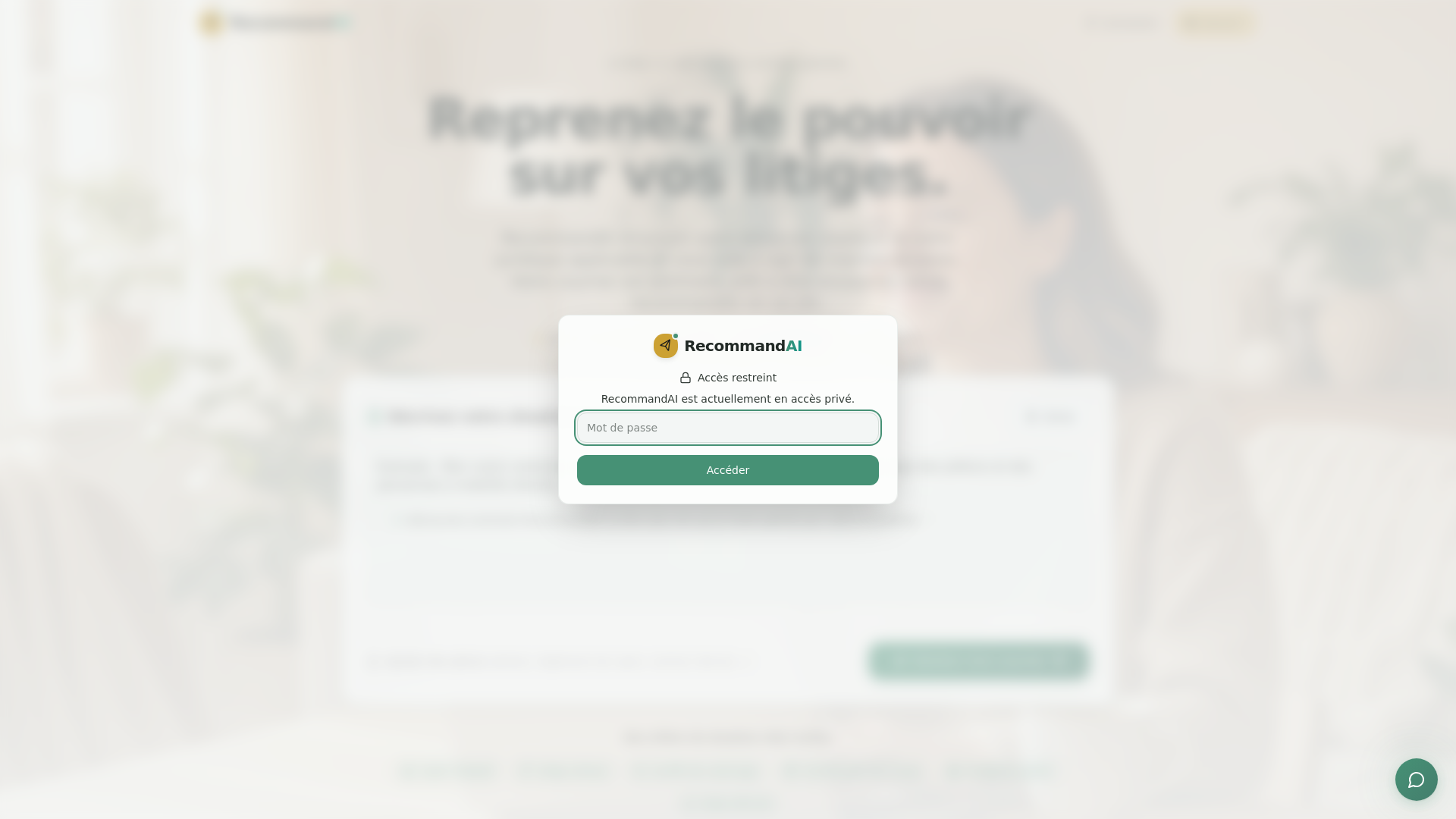 website screenshot of https://recommandai.com/