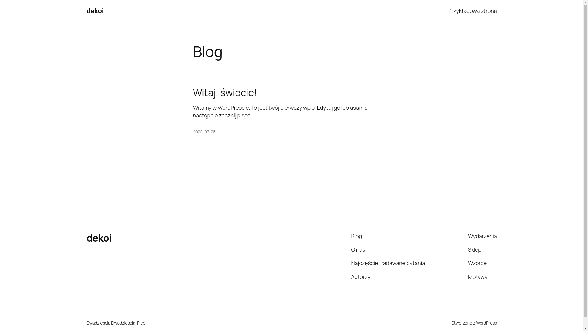 website screenshot of https://dekoi.pl/