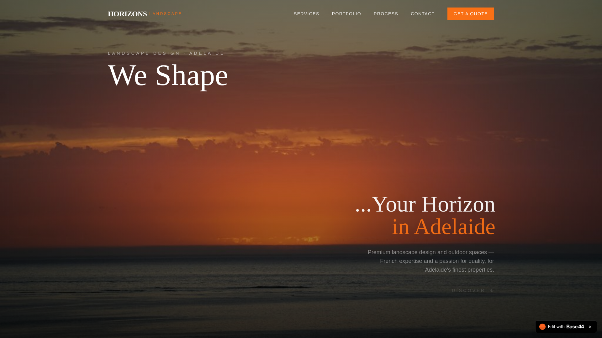 website screenshot of https://horizonslandscapesadl.com.au/