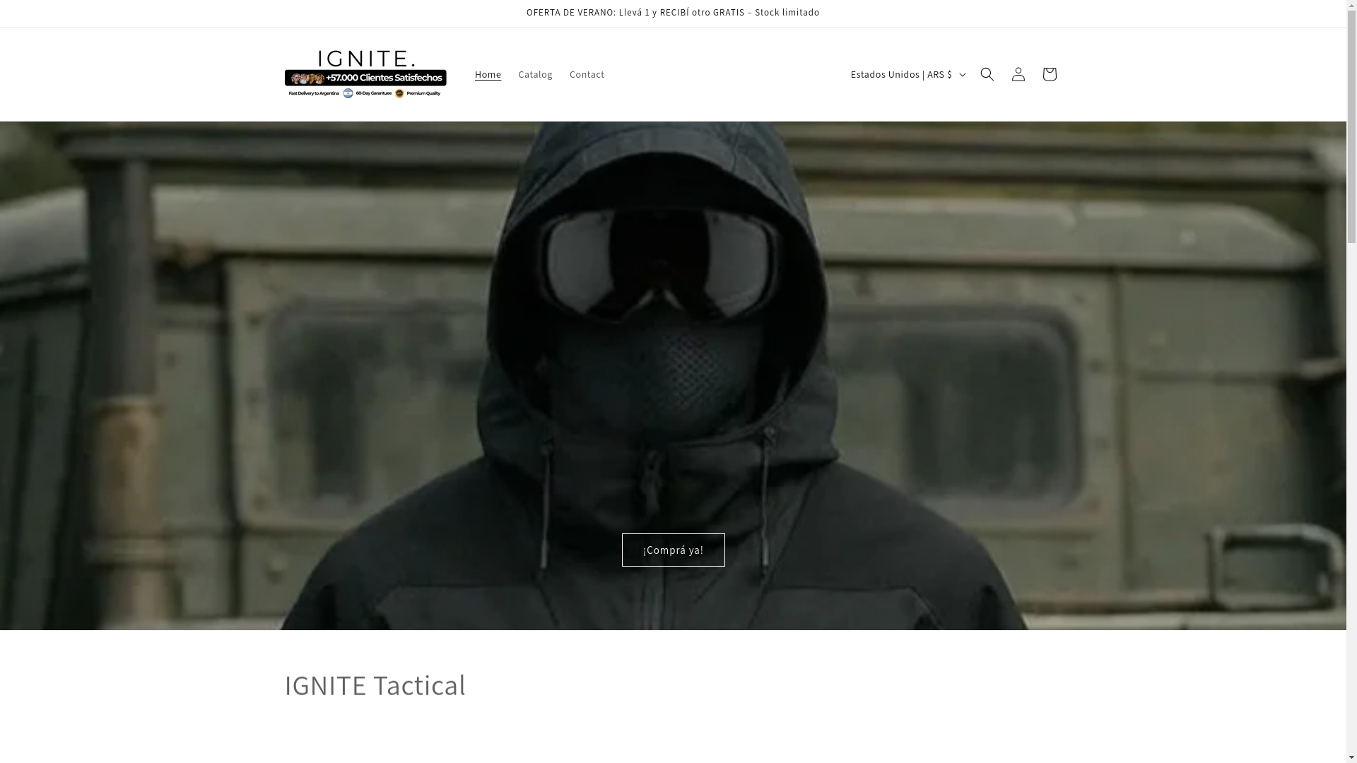 website screenshot of https://ignite-tactical.com/