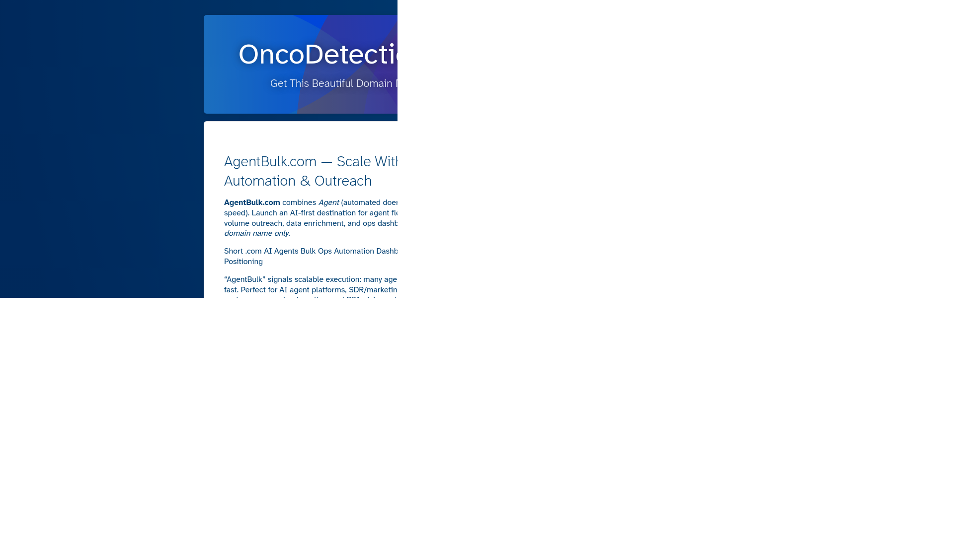 website screenshot of https://oncodetection.com/