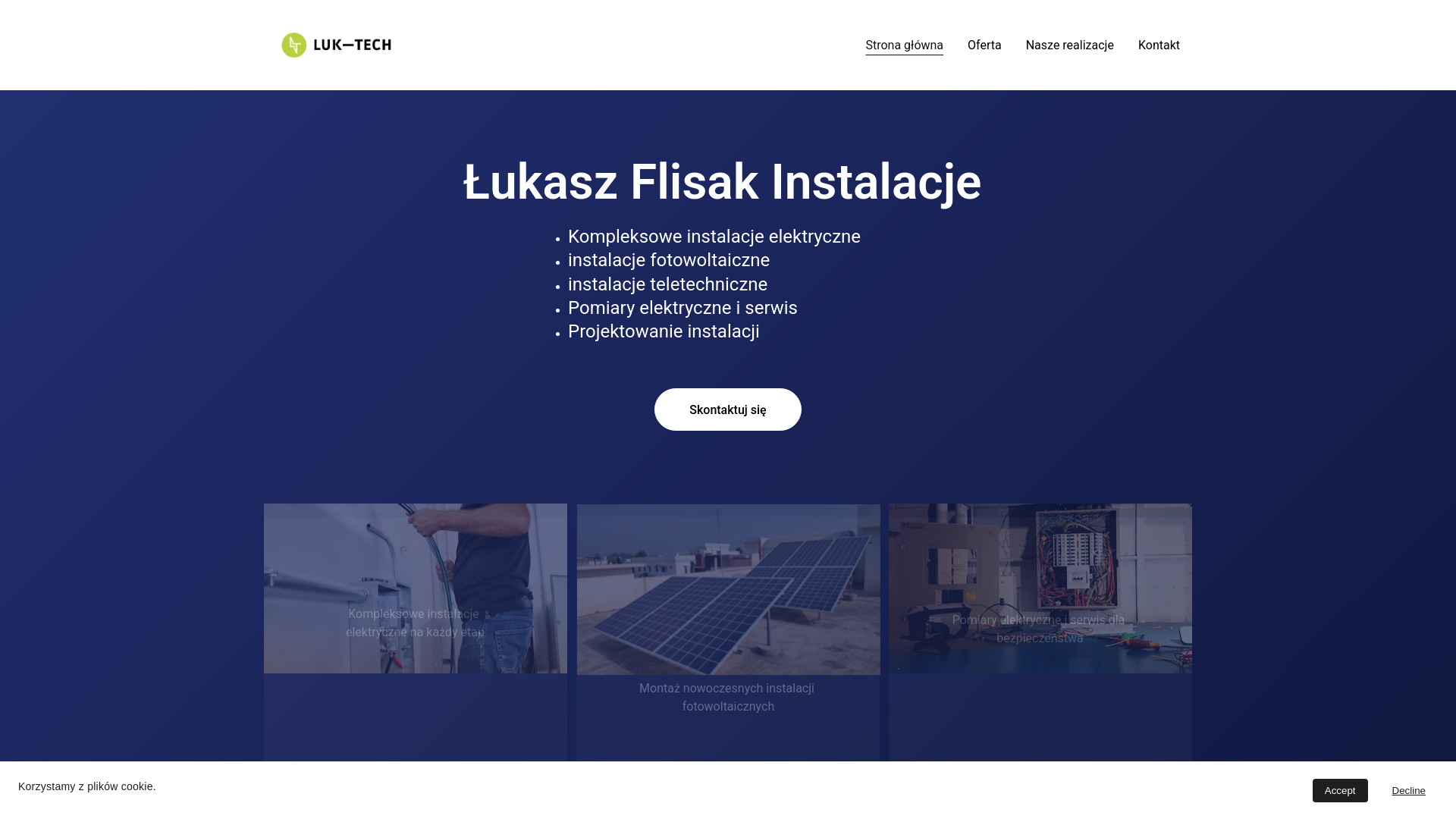 website screenshot of https://impulsinstalacje.pl/