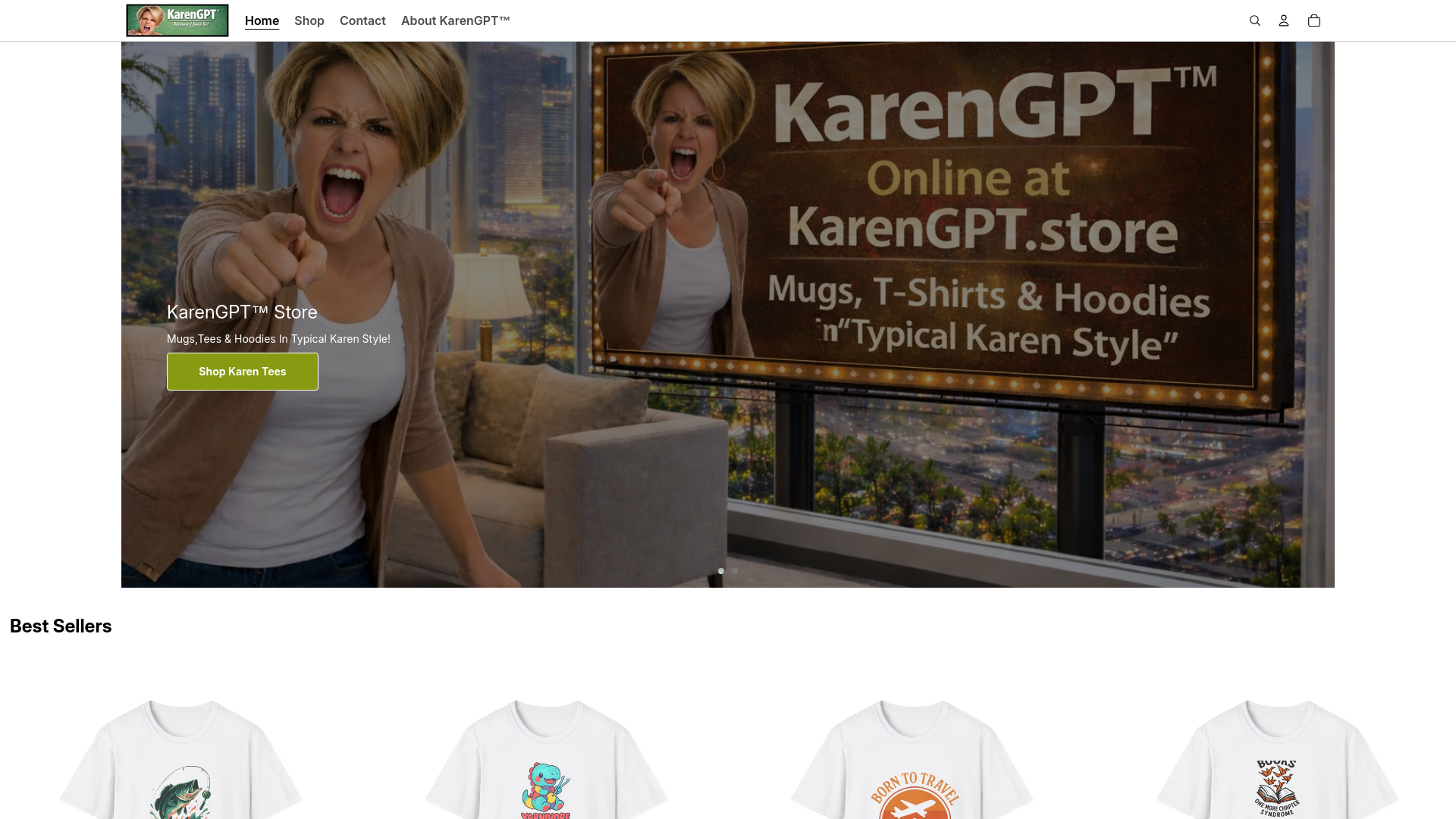 website screenshot of https://karengpt.store/