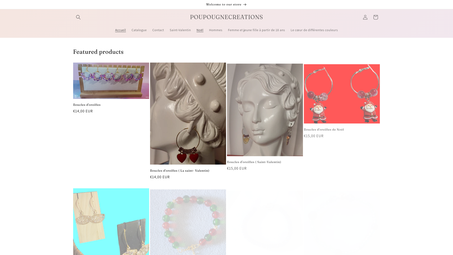 website screenshot of https://poupougnecreations.fr