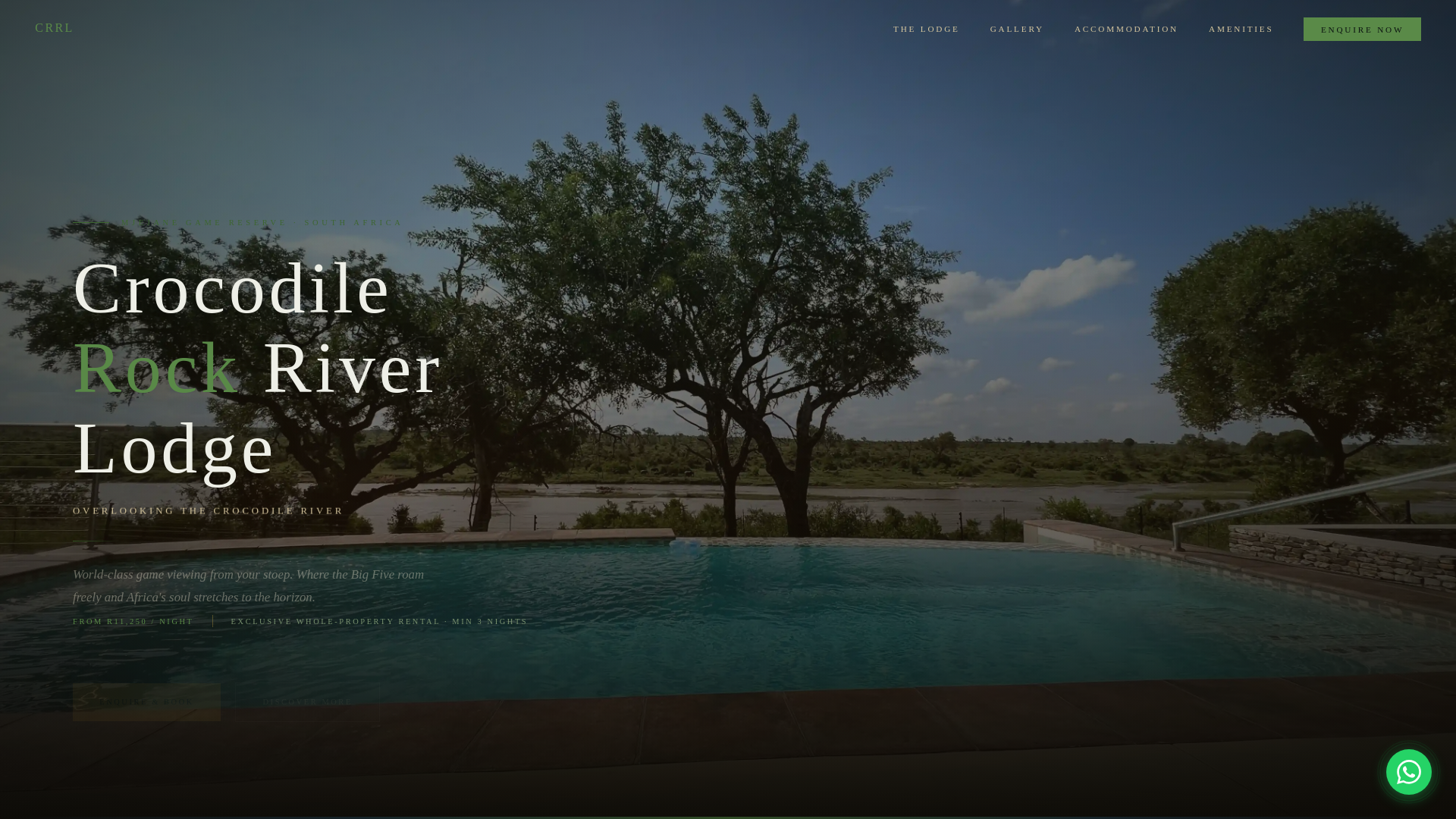 website screenshot of https://crocodilerockriverlodge.pages.dev/