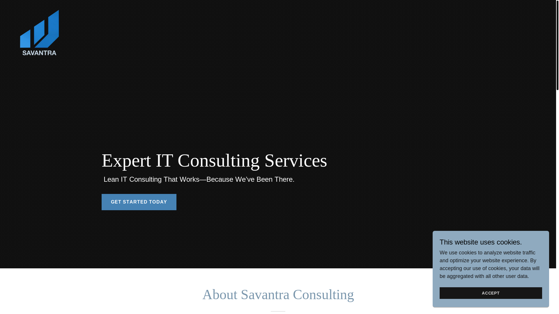 website screenshot of https://savantra.ai/