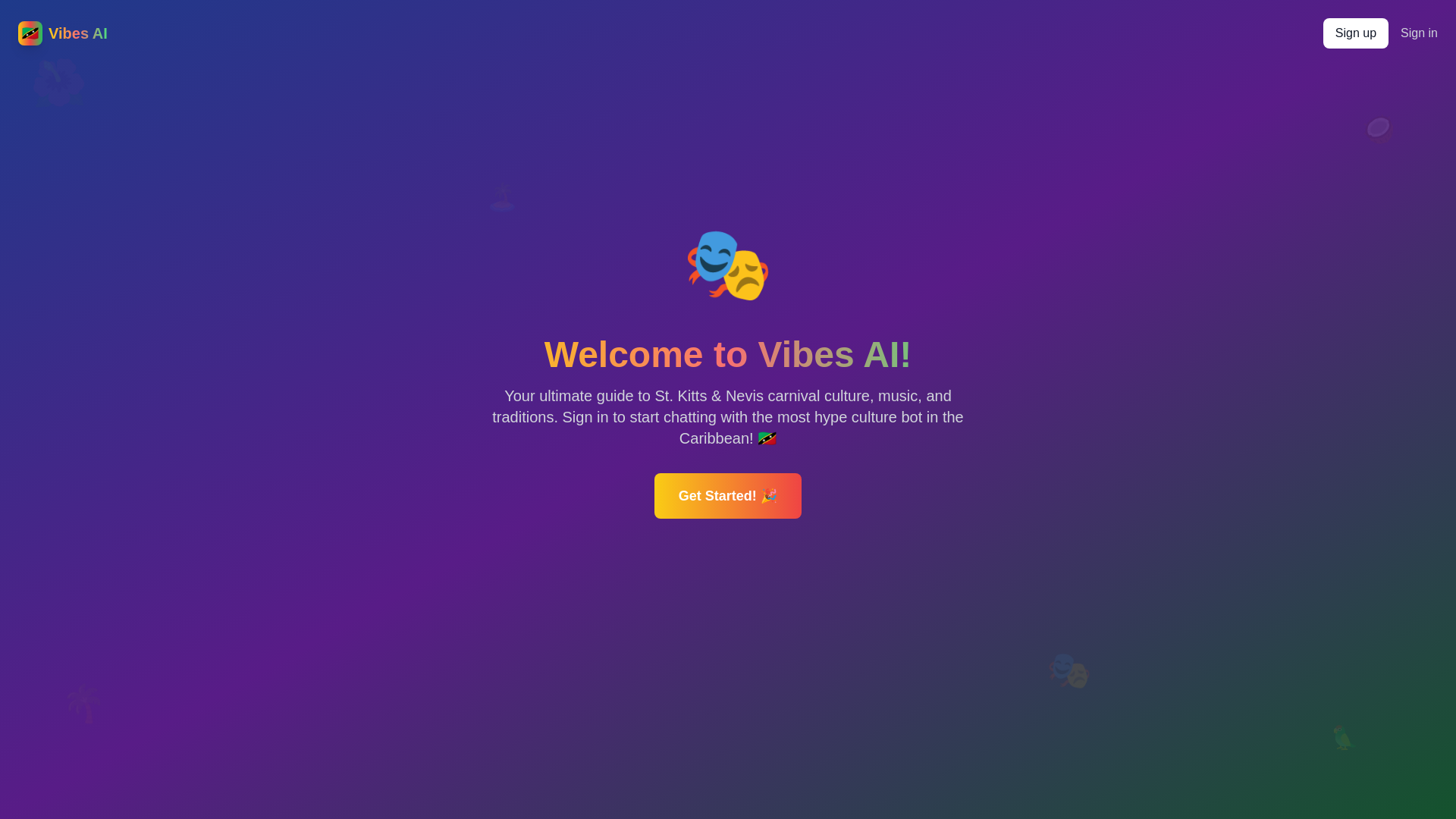 website screenshot of https://vibes-ai-frontend.pages.dev/