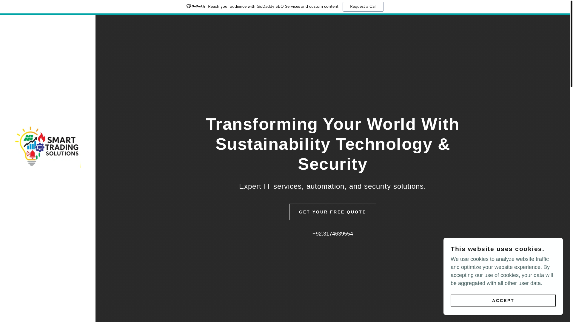website screenshot of https://smarttradingsolutions.net/