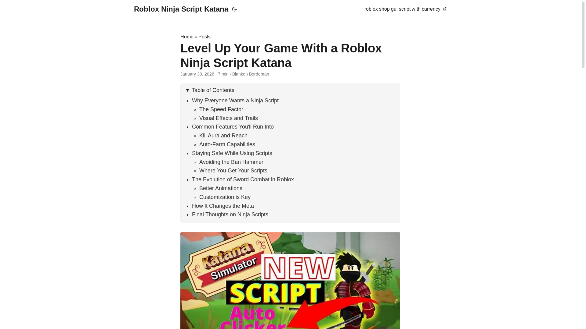 website screenshot of https://roblox-ninja-script-katana.pages.dev/