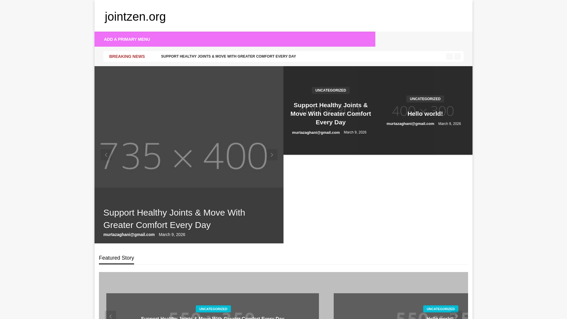 website screenshot of https://jointzen.org/