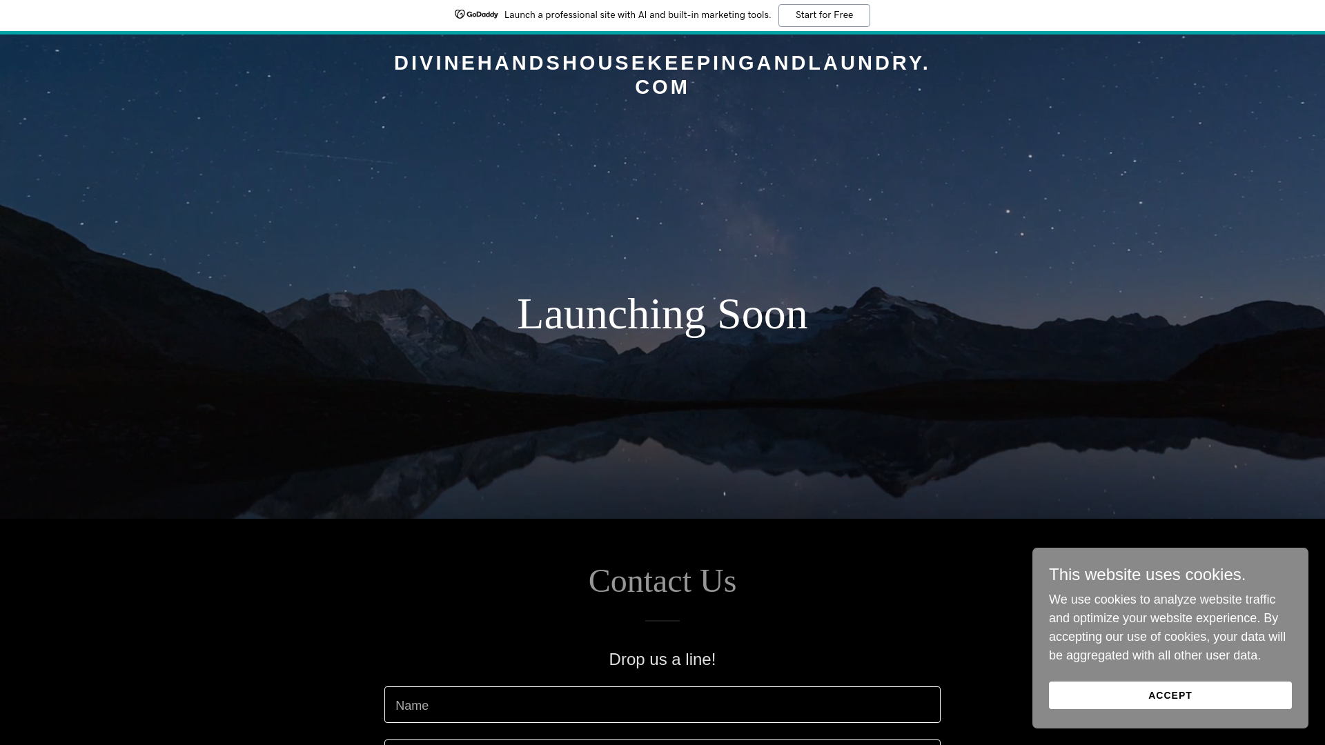 website screenshot of https://divinehandshousekeepingandlaundry.com/