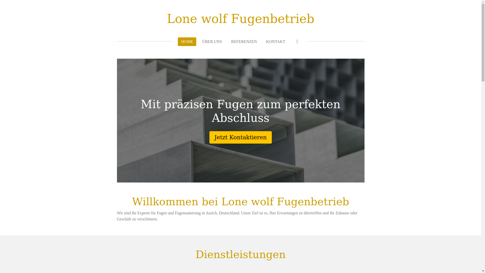 website screenshot of https://lonewolffugenbetrieb.de/
