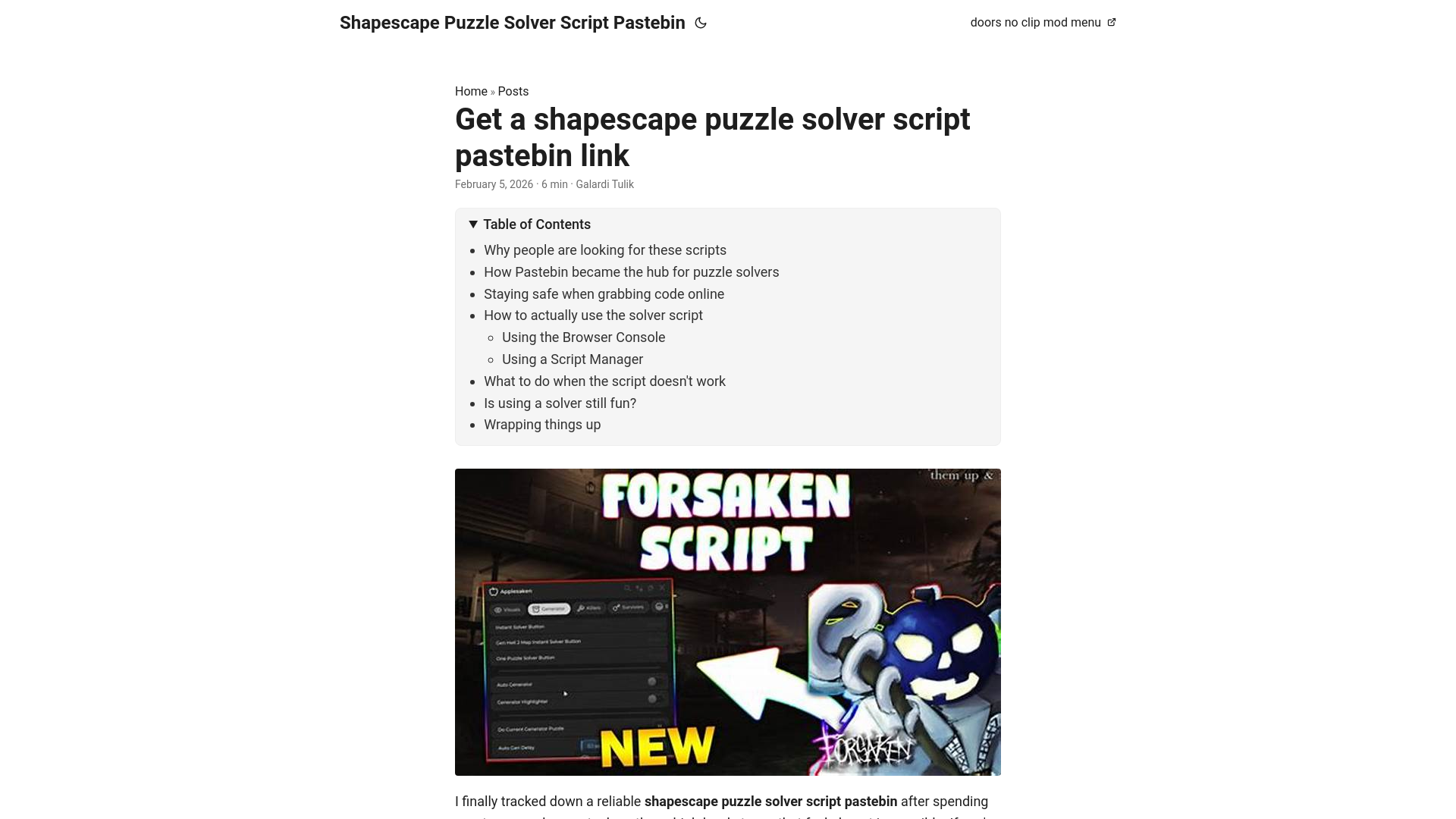 website screenshot of https://shapescape-puzzle-solver-script-pastebin.pages.dev/