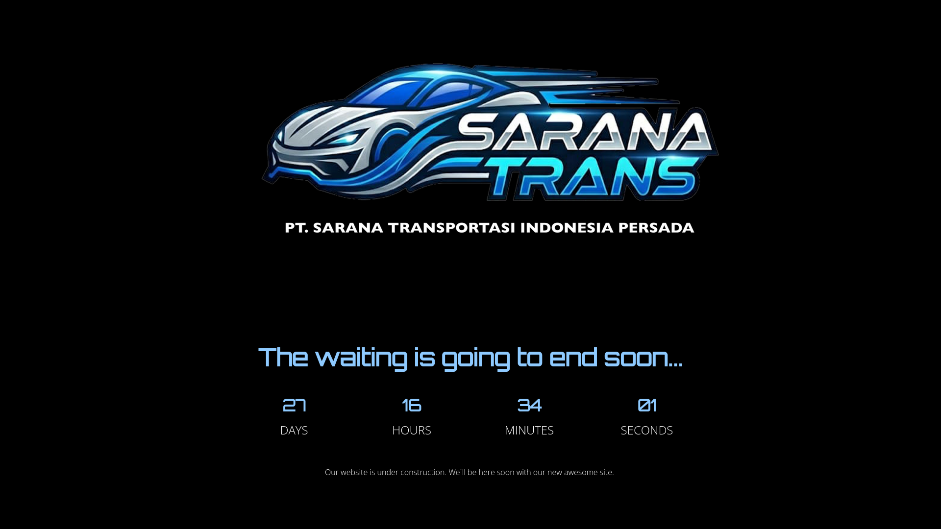 website screenshot of https://saranatrans.com/