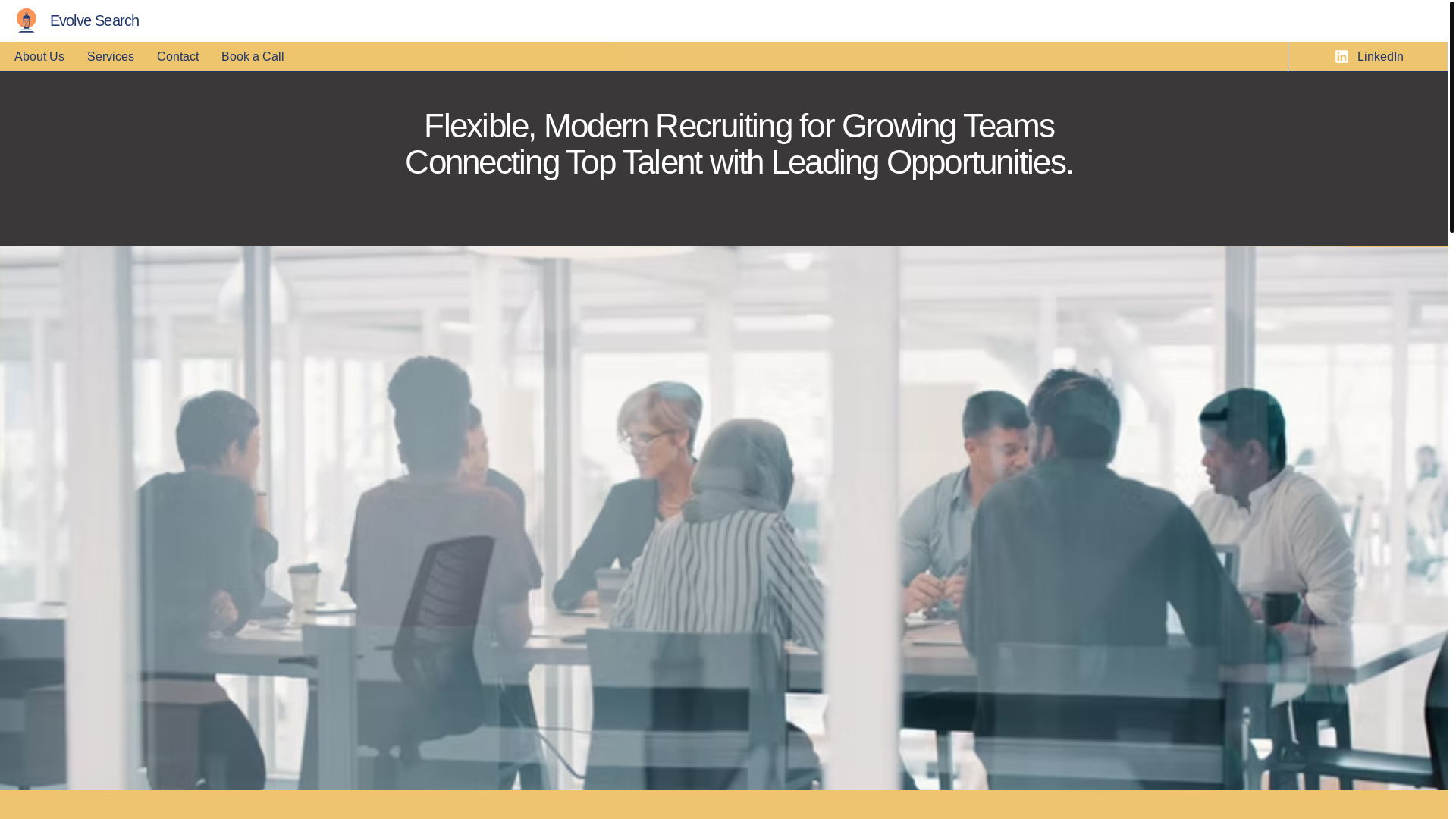 website screenshot of https://evolve-search-recruiting.com/