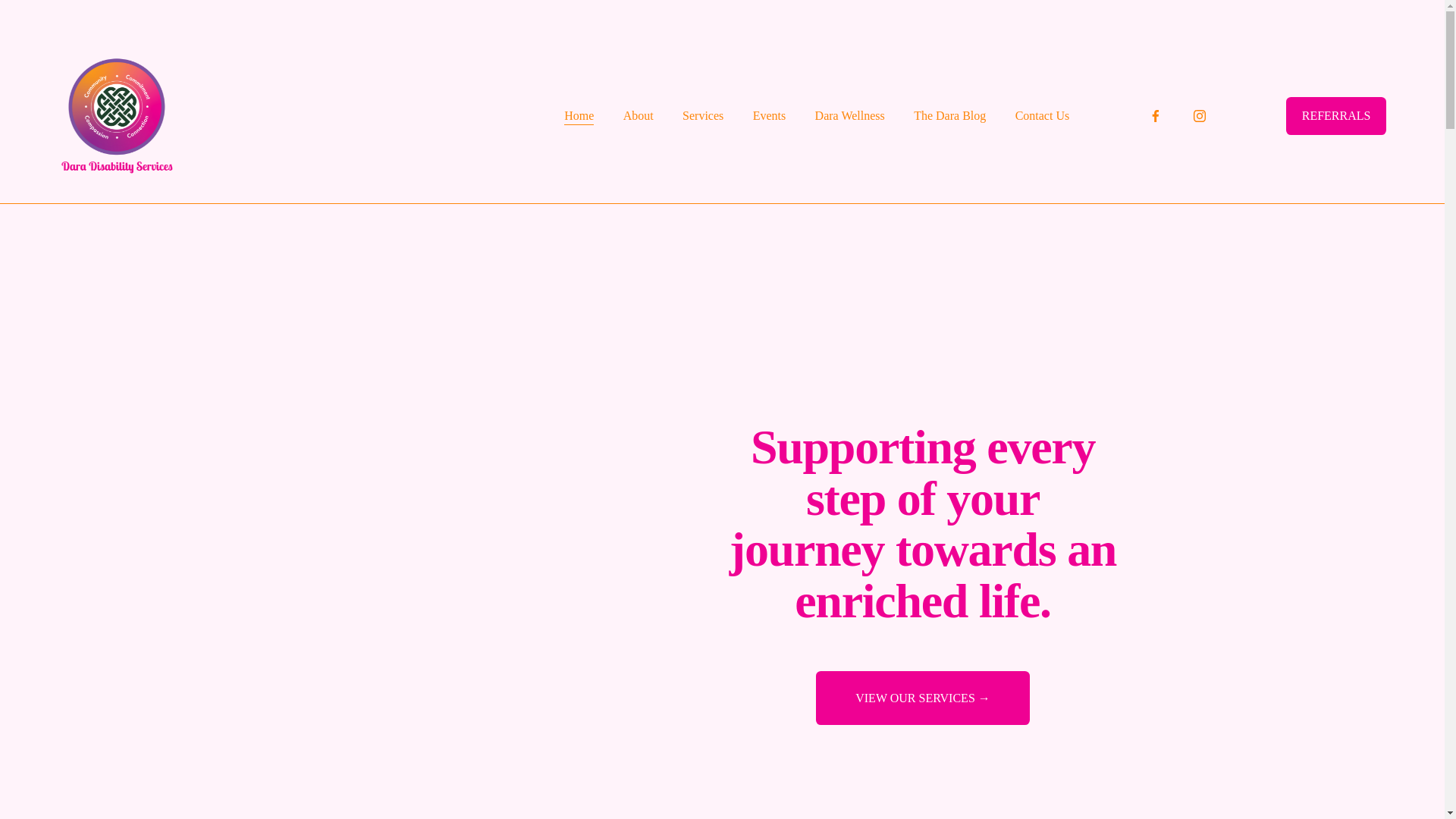 website screenshot of https://daradisabilityservices.online/