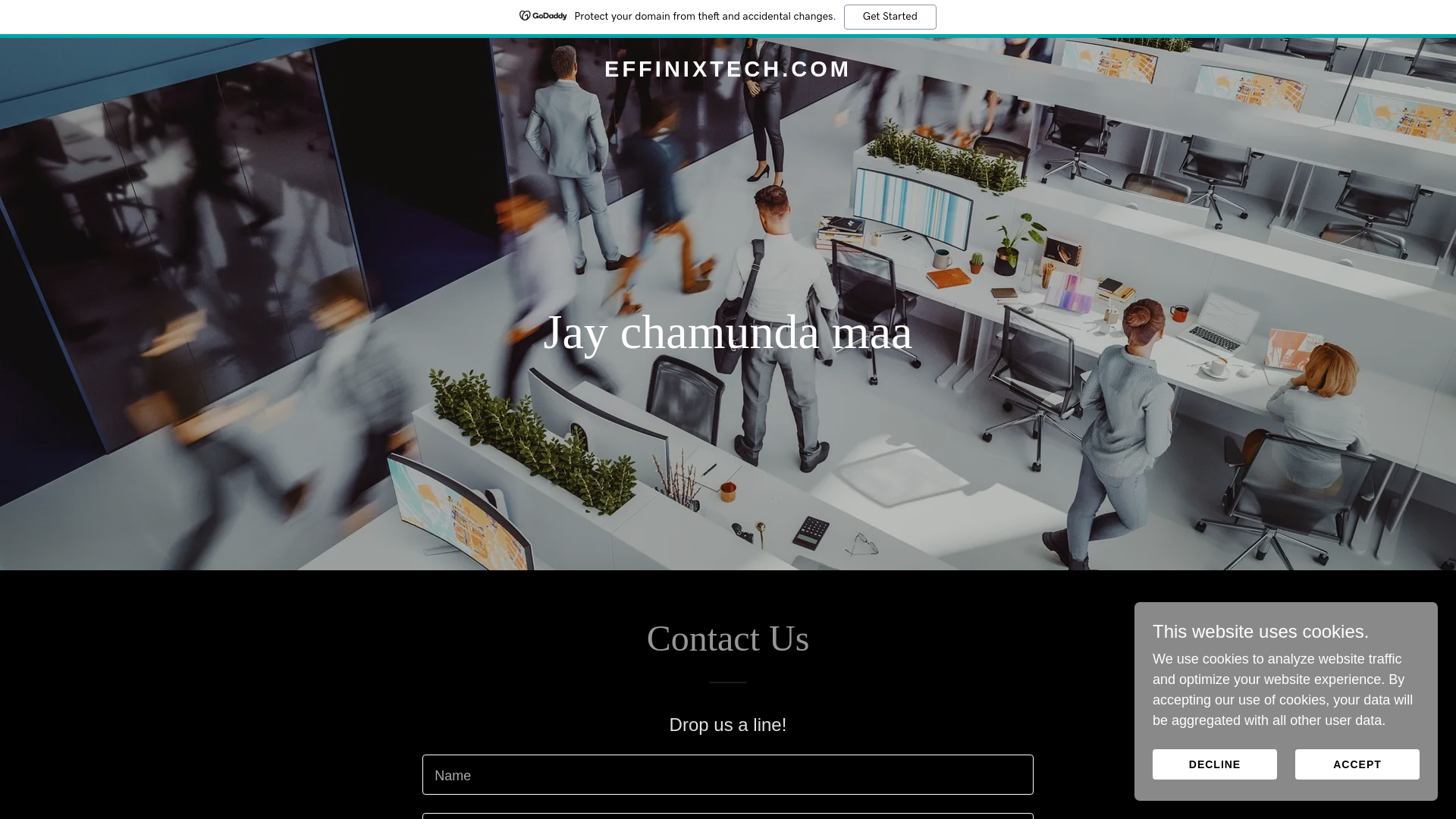 website screenshot of https://effinixtech.com
