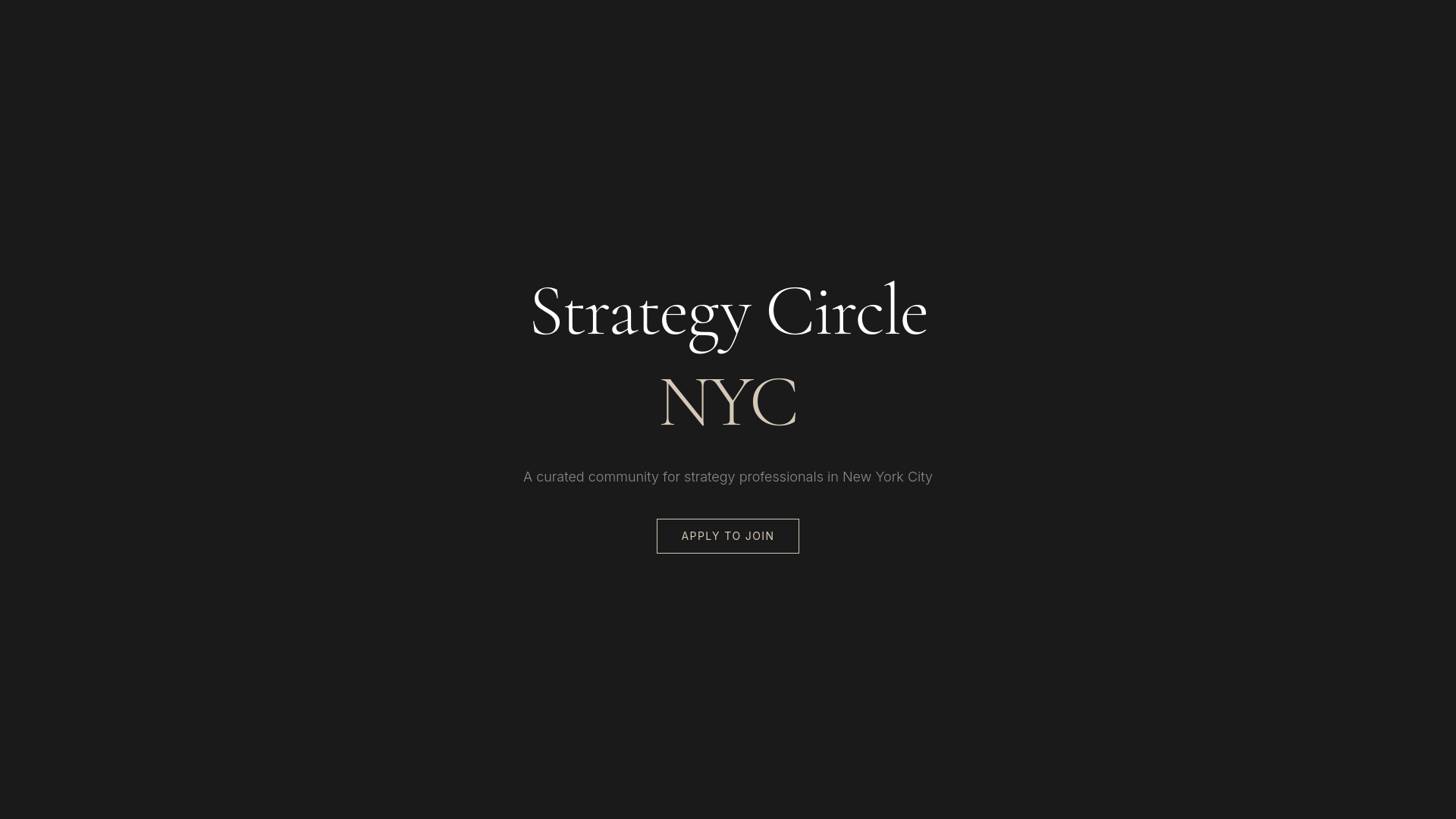 website screenshot of https://strategycirclenyc.com/