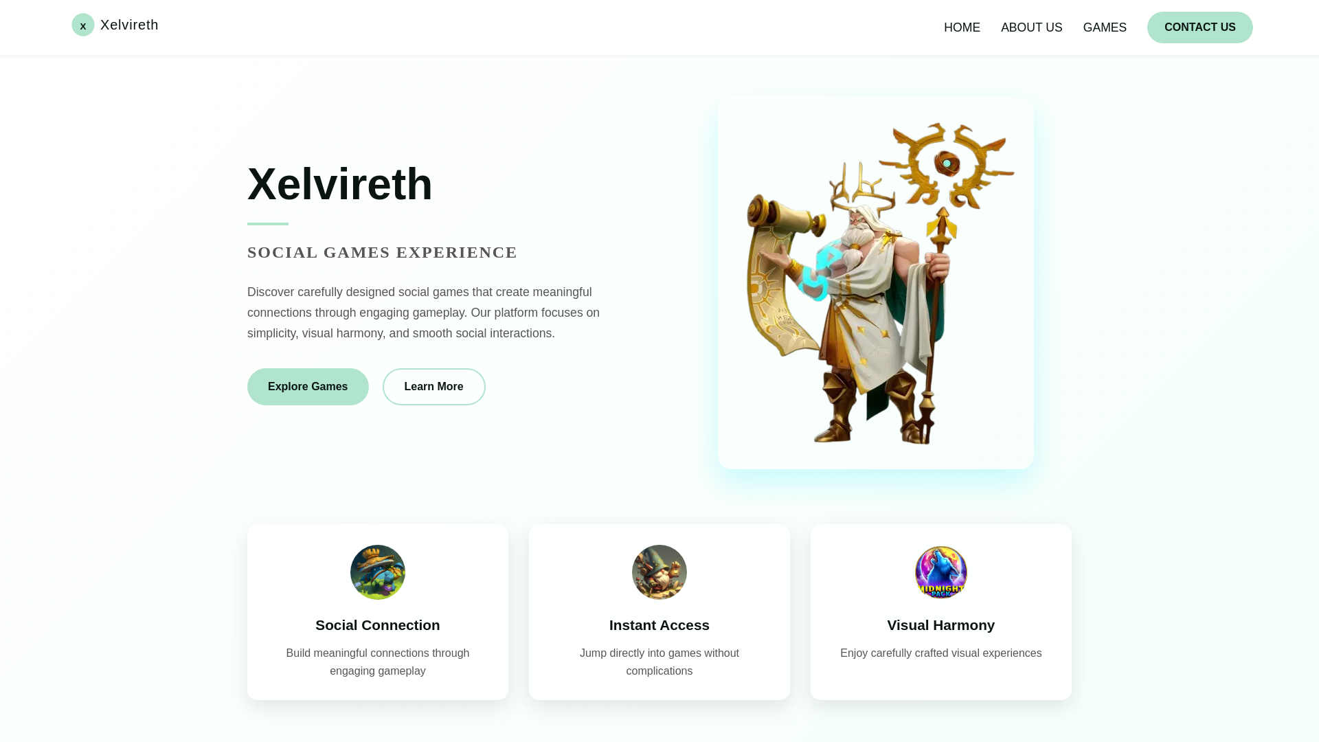website screenshot of https://xelvireth.site