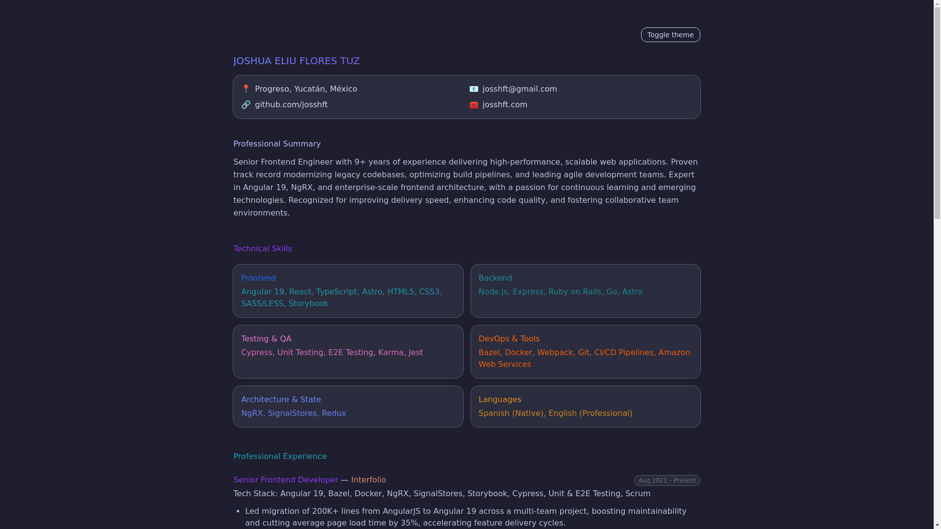 website screenshot of https://cv-1zl.pages.dev/