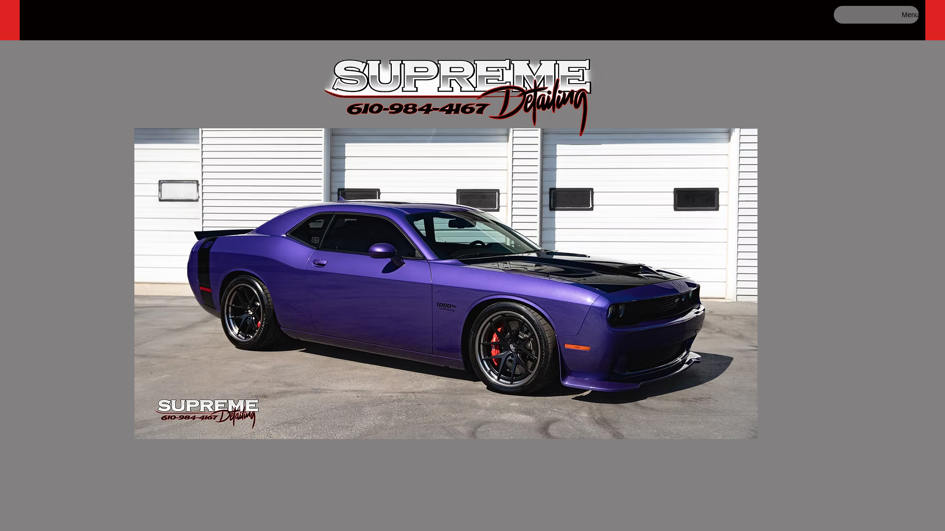 website screenshot of https://supremedetailingpa.net
