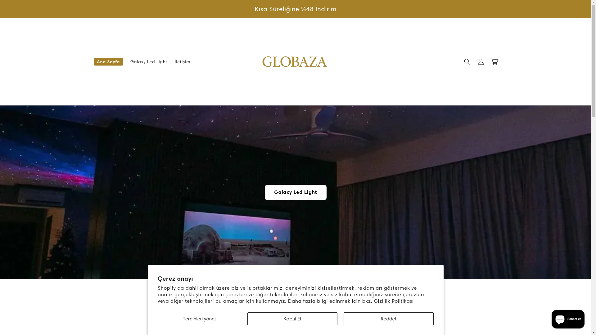 website screenshot of https://globaza.store/