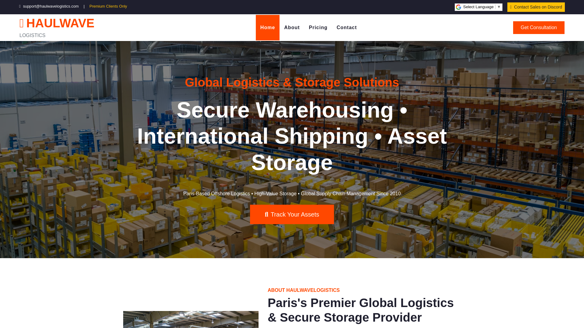 website screenshot of https://haulwavelogistics.com