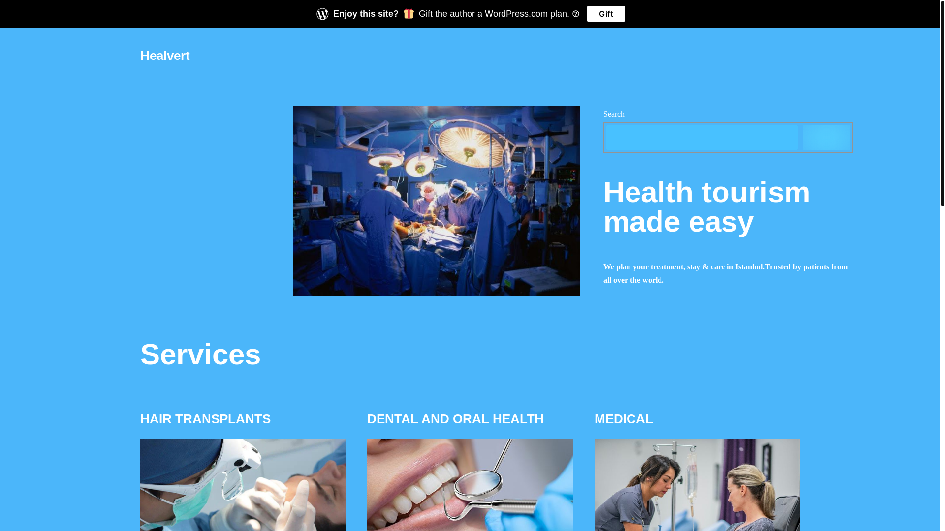 website screenshot of https://healvert.co/
