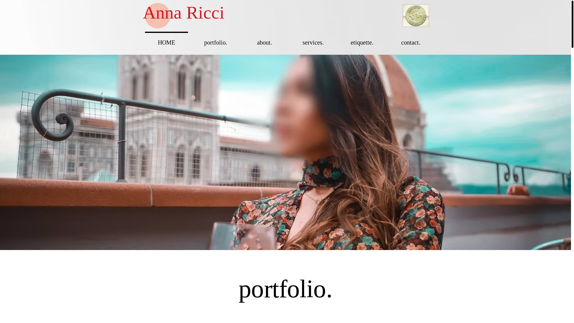 website screenshot of https://annariccimodel.com/