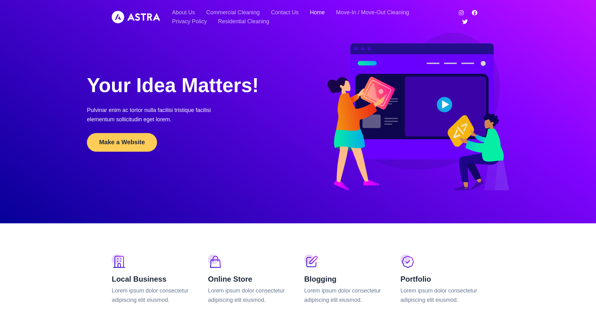 website screenshot of https://uptownprimeservices.com/