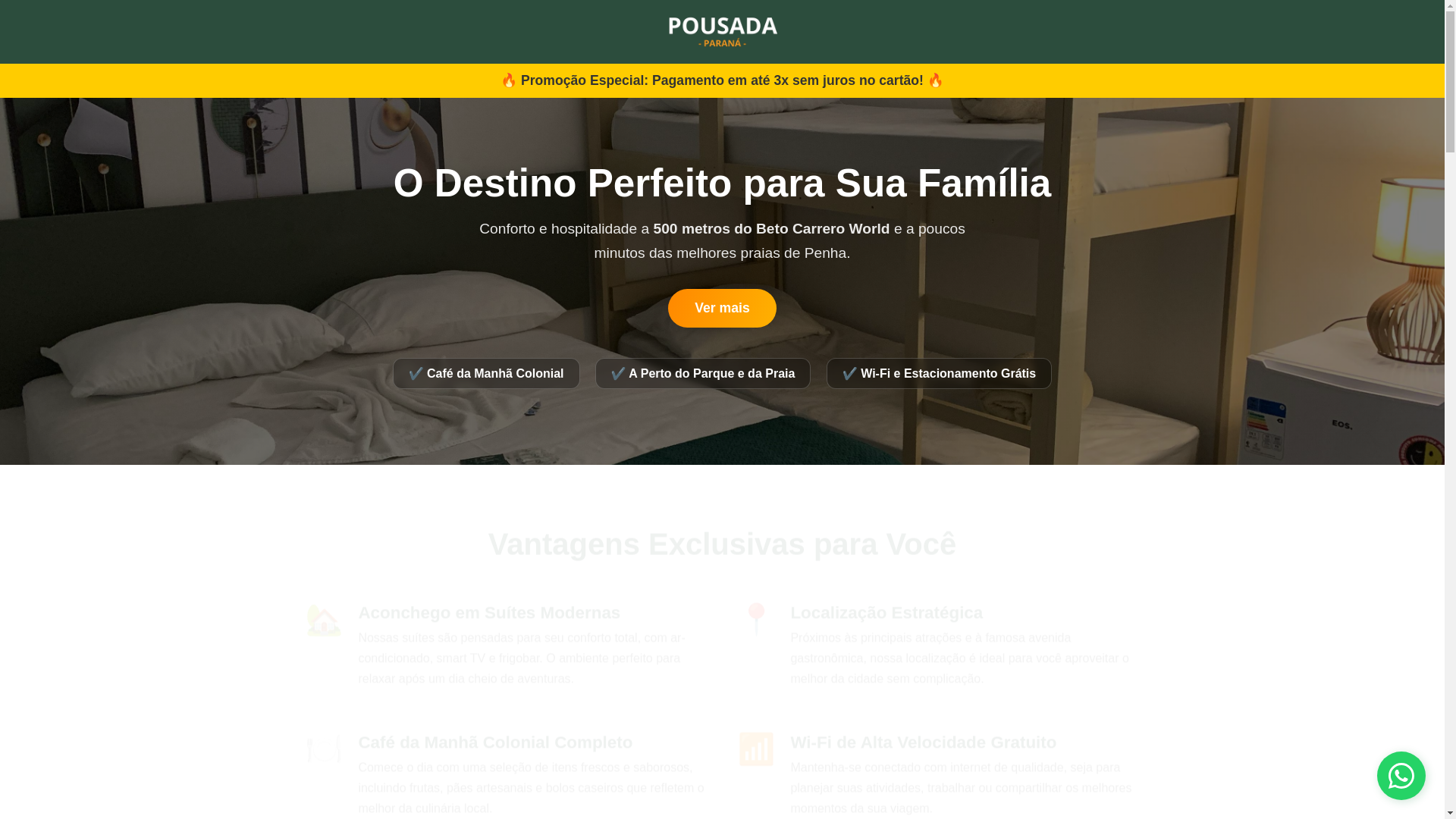 website screenshot of https://pousada-parana.pages.dev/
