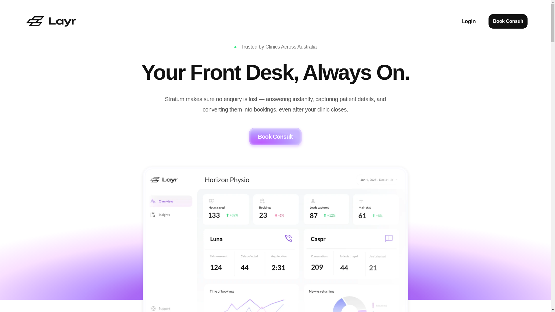 website screenshot of https://layrtech.io/