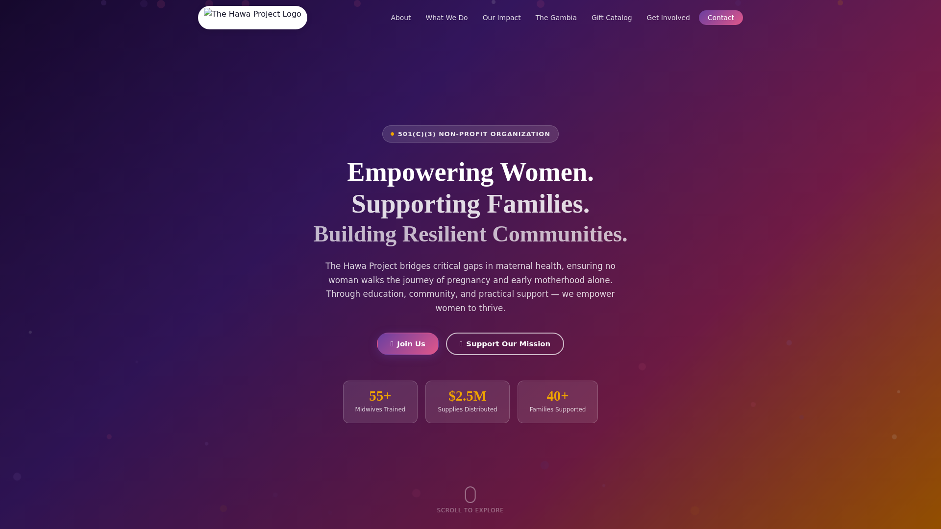 website screenshot of https://thehawaproject.pages.dev/