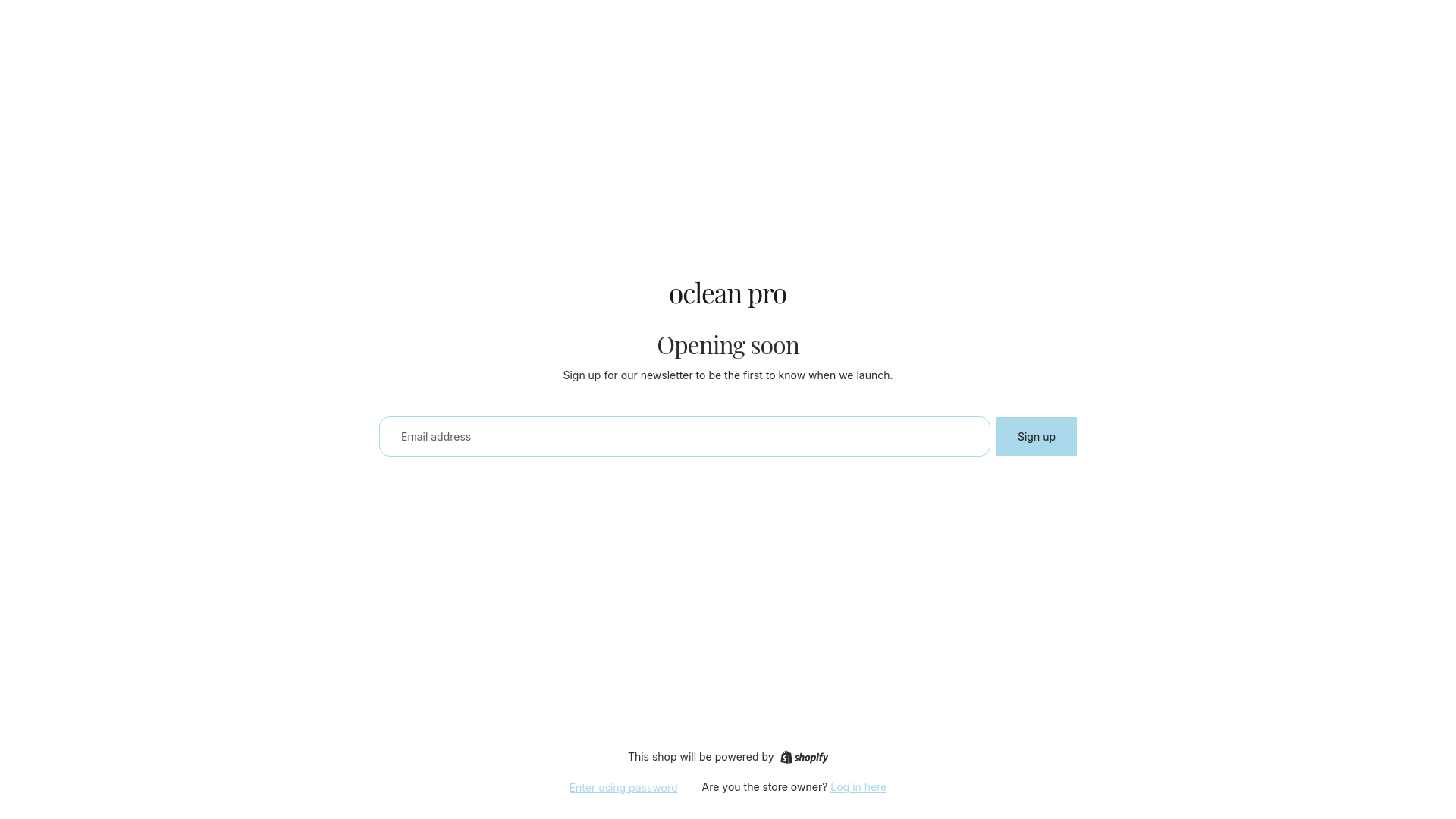website screenshot of https://ocleanpro.store/