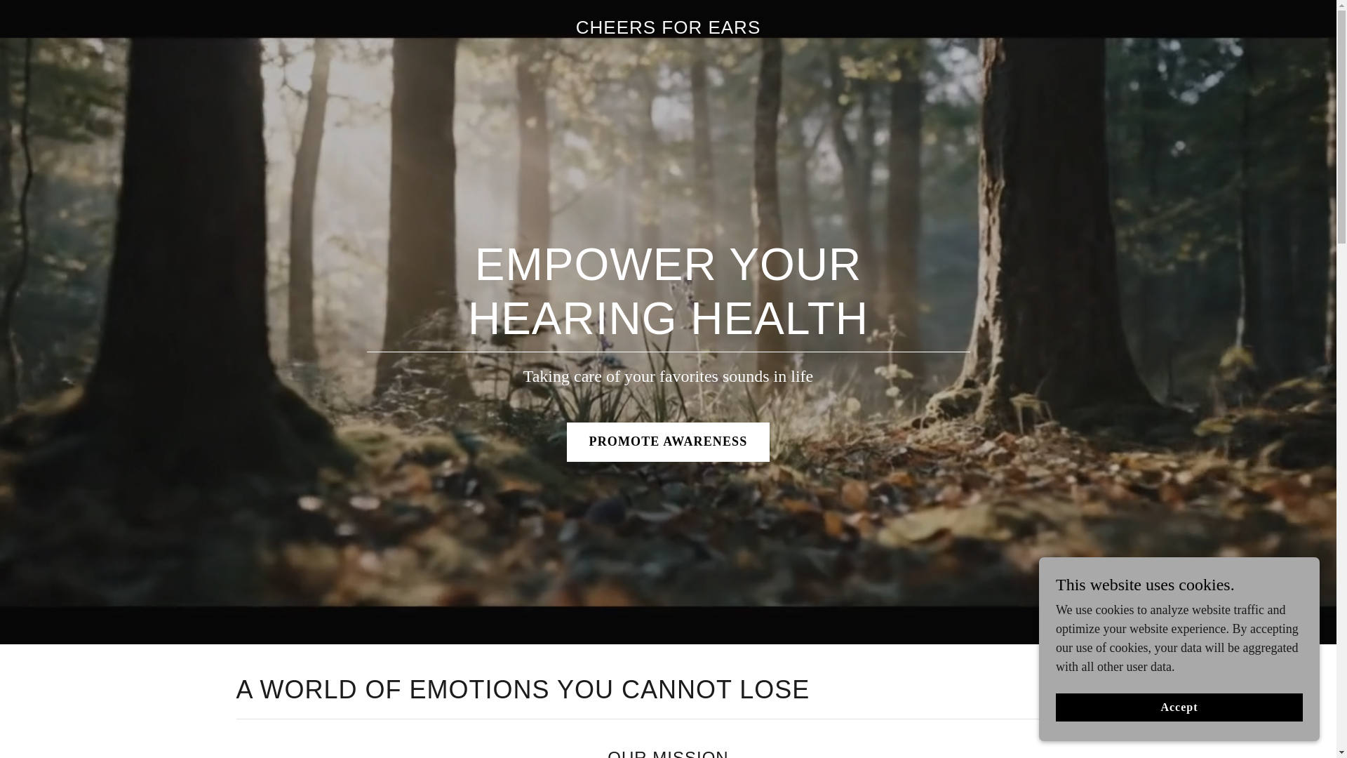 website screenshot of https://cheerstheears.com/