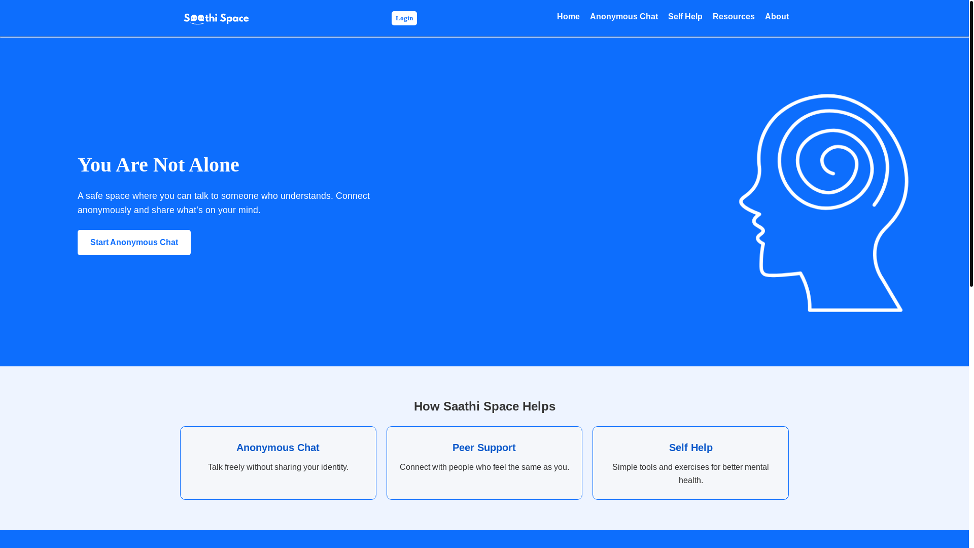 website screenshot of https://saathispace.pages.dev/