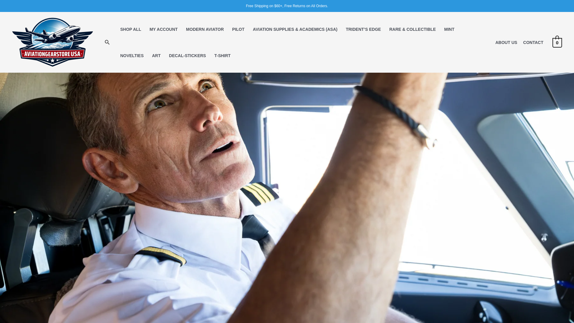 website screenshot of https://aviationgearstoreusa.com/