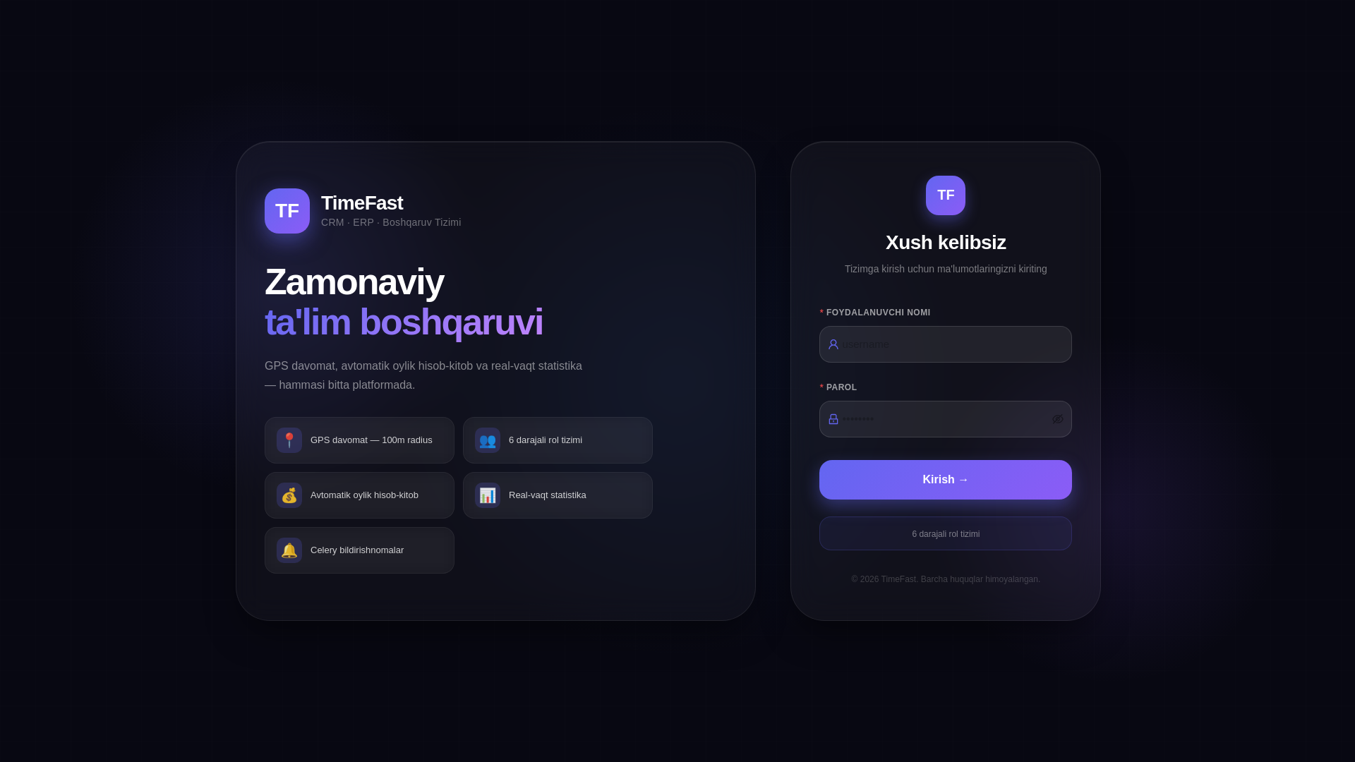 website screenshot of https://timefast.uz/