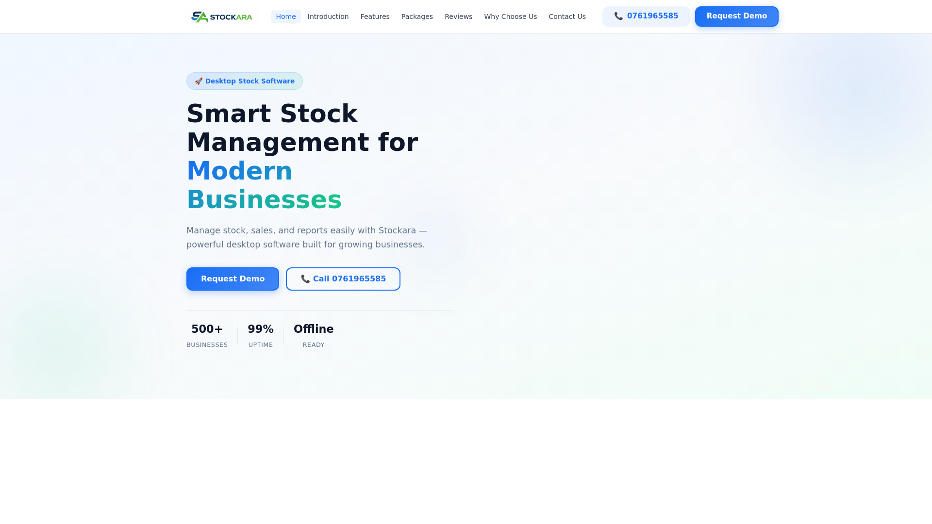 website screenshot of https://stockaraa.com/