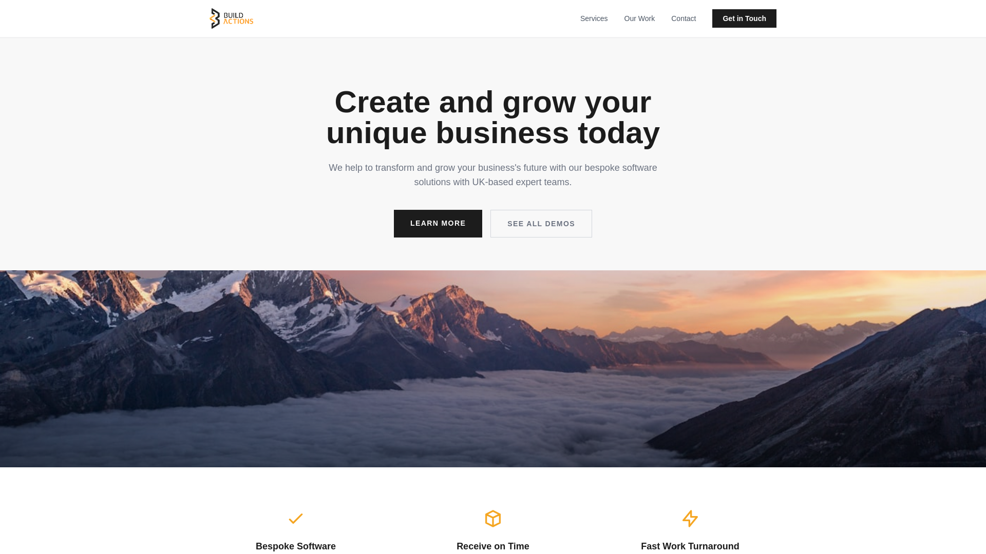 website screenshot of https://buildactions.com/