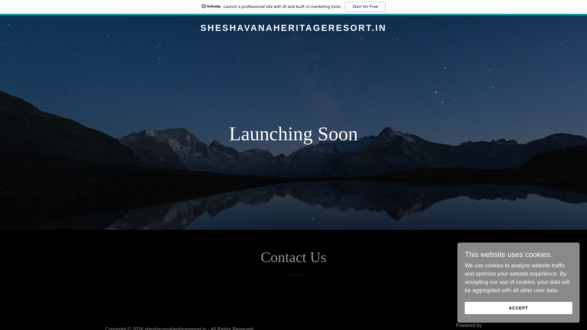 website screenshot of https://sheshavanaheritageresort.in/