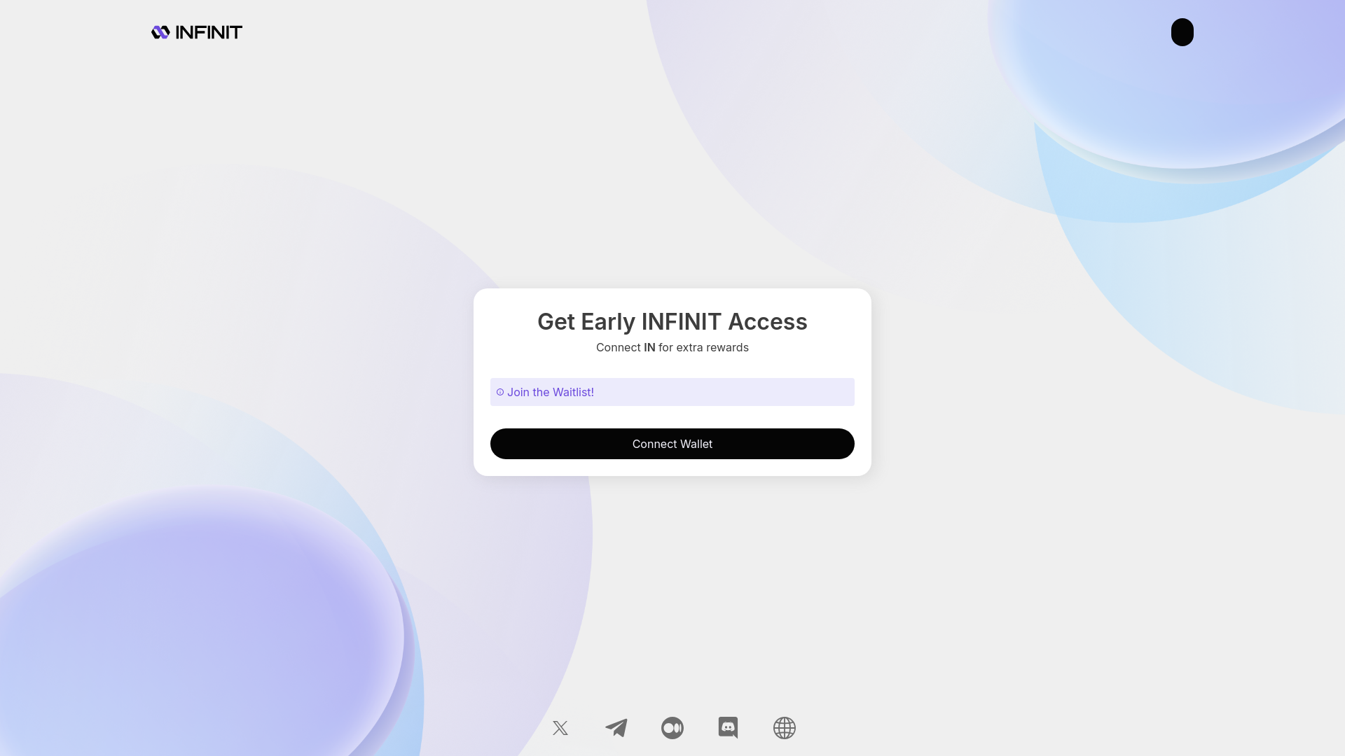 website screenshot of https://events-infinit.com