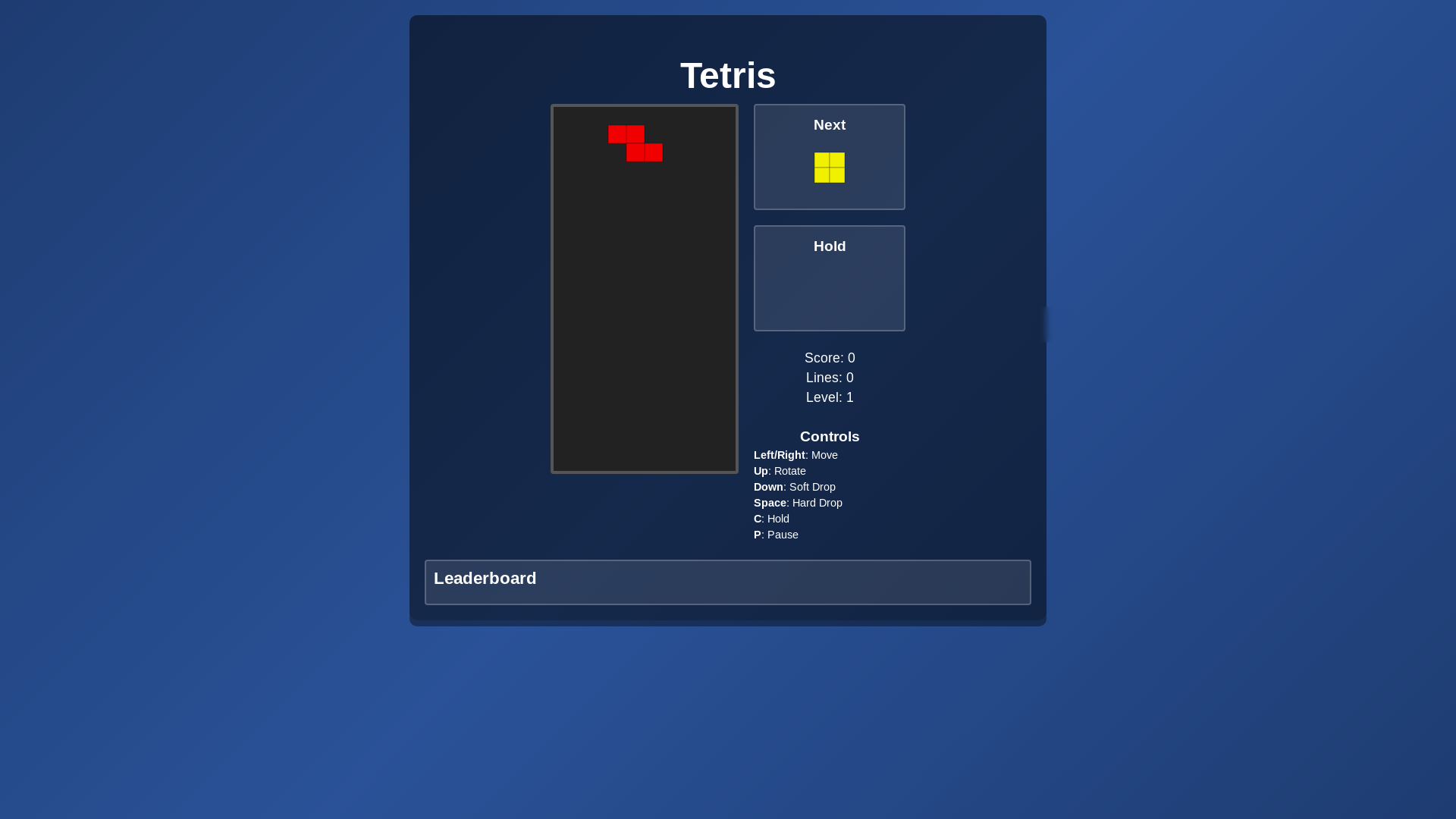 website screenshot of https://tetrisother.pages.dev/