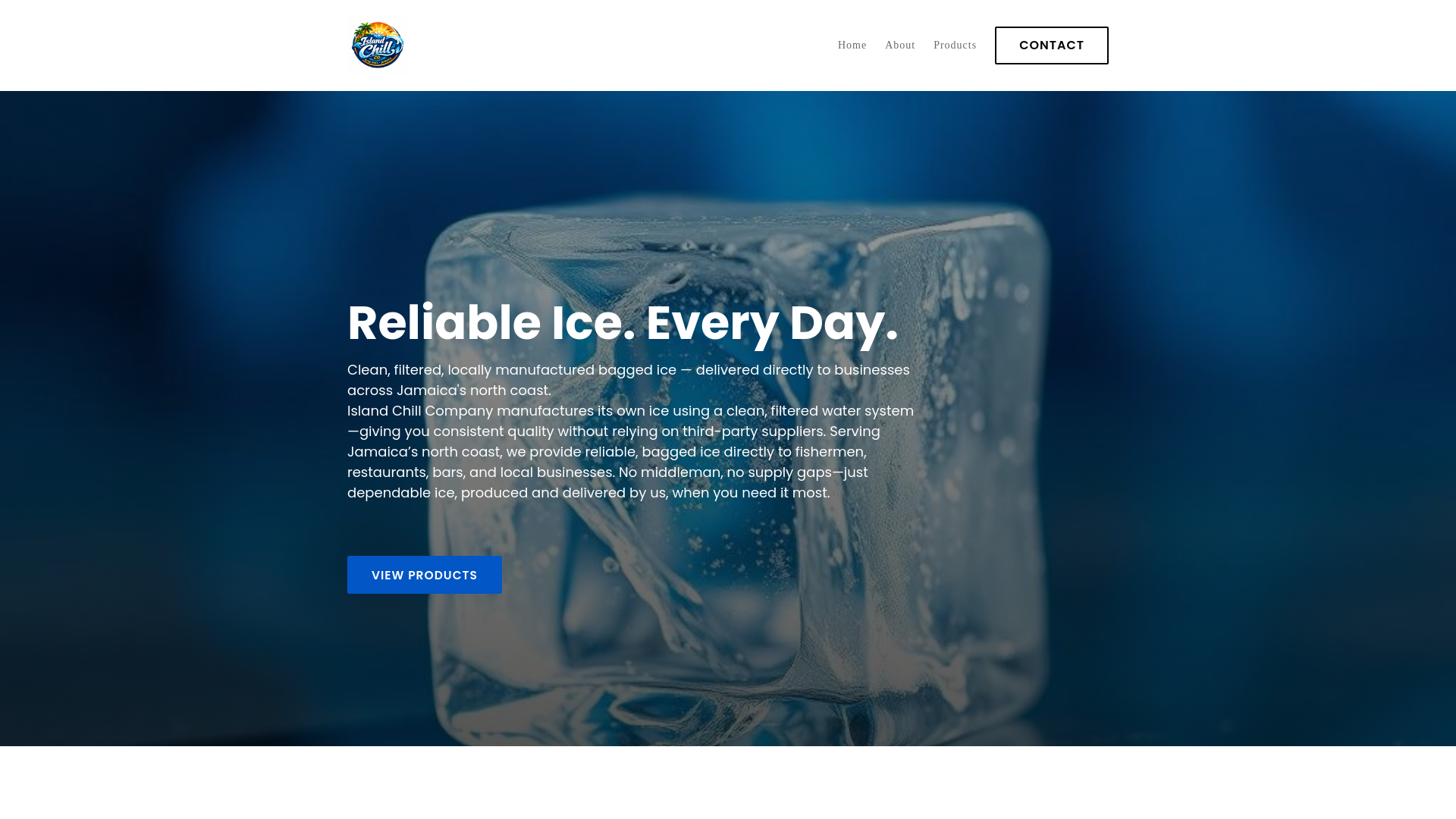 website screenshot of https://islandchillcompany.com/
