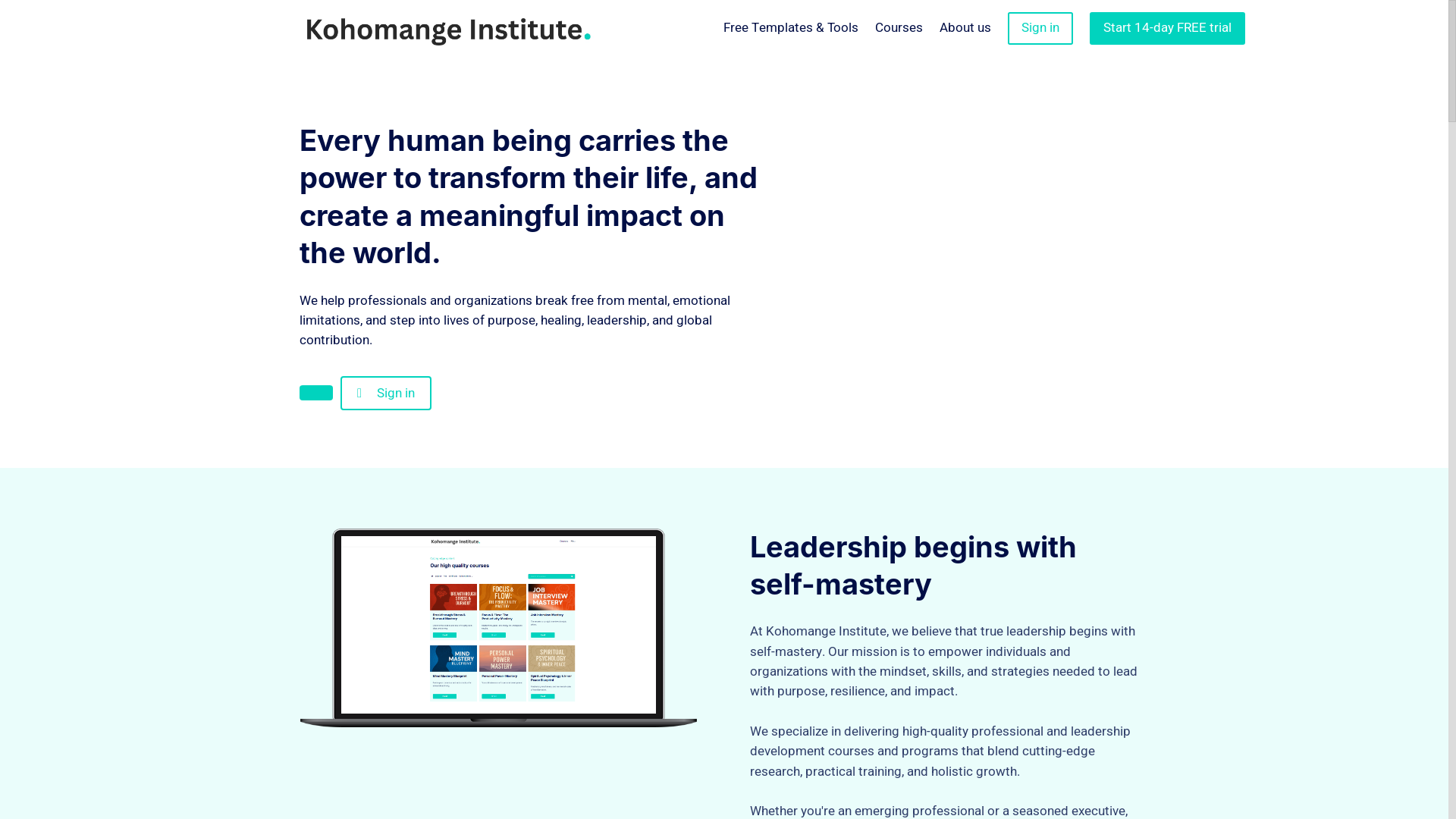 website screenshot of https://personaldevelopment.ac/