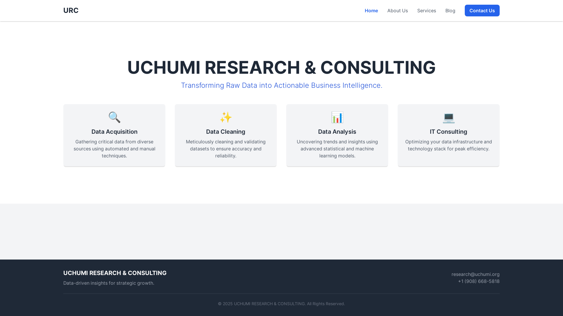 website screenshot of https://uchumi-frontend.pages.dev/