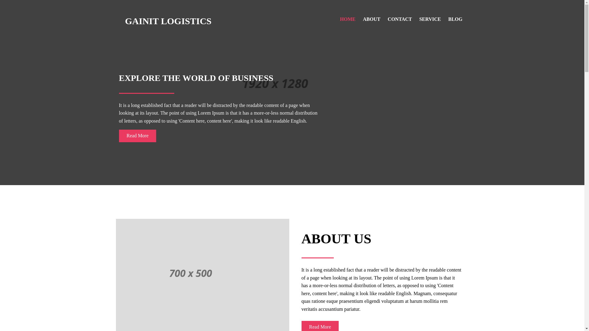 website screenshot of https://gainitlogistics.online/