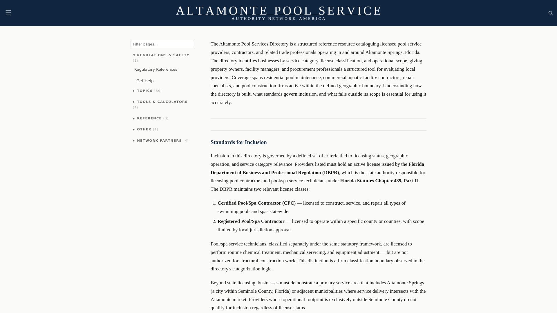 website screenshot of https://altamontepoolservice.com