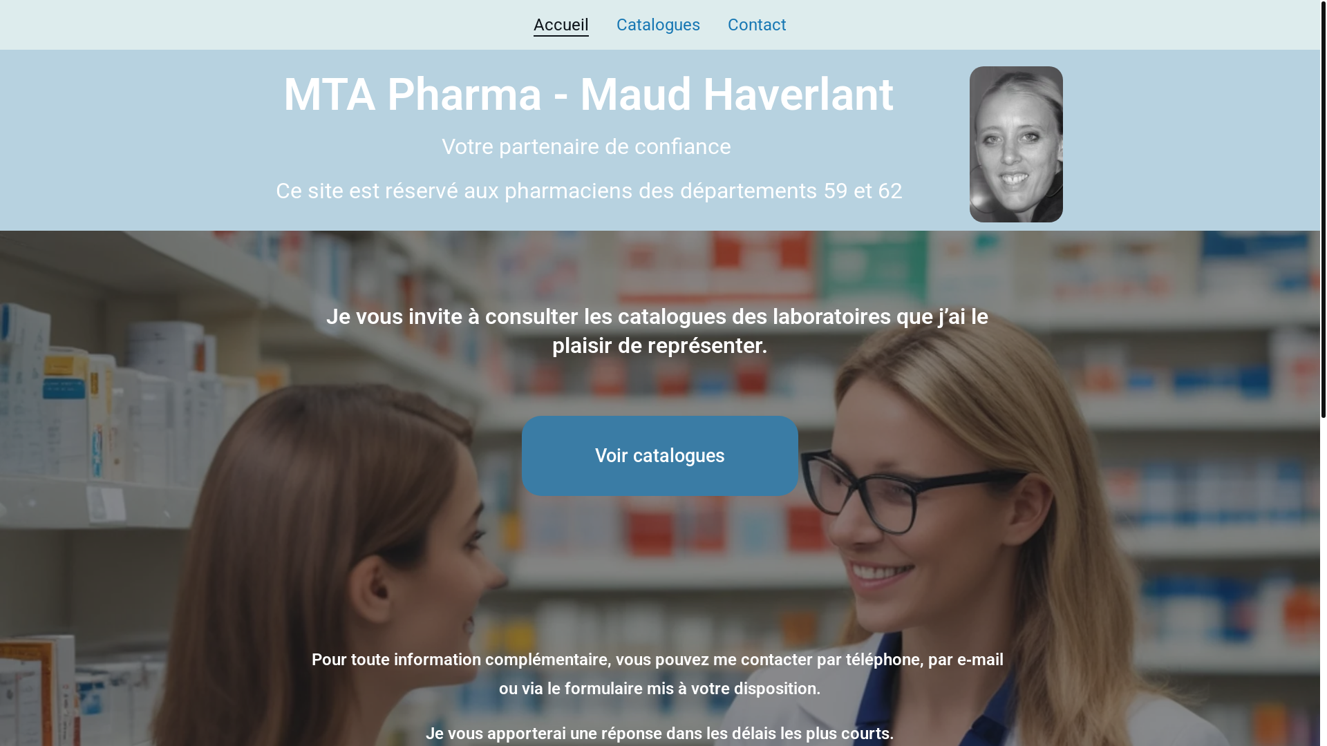 website screenshot of https://mtapharma.fr/